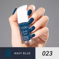 Peelable quick-dry navy blue nail polish in square glass bottle for glossy DIY manicure - 23#Navy Blue