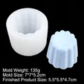 Stampo 3D in silicone per candele e saponi con dimensioni e numero di modello B539 specifico - 2# Stile Pizzo Ondulato (B539) / Trasparente