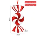 Addobbo natalizio a forma di caramella a spirale bianca e rossa da 55cm con glitter - Caramella a Mulino a Vento Rossa da 55CM