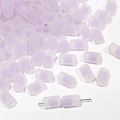 Frosted light purple acrylic star round beads for DIY bracelet and necklace jewelry - Purple Frosted Cylindrical (50pcs)