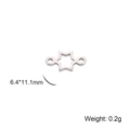 Silver hexagram star jewelry connector 6.4x11.1mm for DIY bracelet and earrings - Hexagon Star / Silver