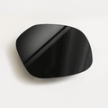 Vassoio specchio irregolare in acrilico nero per foto di profumi con finitura lucida - Superficie Vassoio Nero (Senza Sfere)