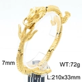 Golden dragon bracelet in 18k gold plating, 7mm width with 72g weight for men - Gold (KB182886-KJX)
