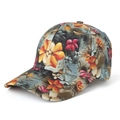 Women's floral baseball cap with colorful flower print and curved brim for summer casual wear - Adjustable / Summer Tropical Floral Style (Pattern 1#)
