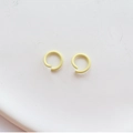 Yellow matte lacquered jump rings for DIY jewelry and keychain attachment - Light Yellow