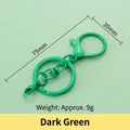 Dark green metal lobster clasp keychain with swivel ring and 75mm length for DIY charms - Standard / Dark Green