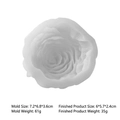 Translucent rose flower silicone mold for DIY candles with multi-layer petal texture - Small Peony Style (J-0749)