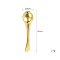Applicateur de crème contour des yeux en alliage de zinc doré d'une longueur 74mm - Forme à Bille (X0103) / Or