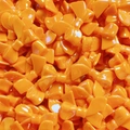 Glossy orange UV-plated bow beads for DIY bracelets and jewelry making - Orange
