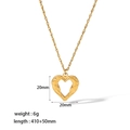 Luxury 18K gold plated stainless steel heart necklace with wings pendant and dimensions - Heart with Wings Style (TN3185)