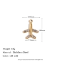 14K gold plated stainless steel airplane pendant with crystal zircon accents for women - Zircon Wing Airplane Pendant - Gold - White Diamond