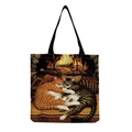 Cats Sleeping by Fireplace Style (hm2543) / 40x38cm / Beige