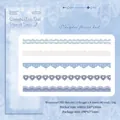 Blue lace PET stickers from the Buds Dream Gauze collection for journal decoration - Cyan Flower Bud