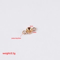 Gold stainless steel 6mm round birthstone bezel setting with size and weight specs - MP132 Rose Gold Style (6mm)