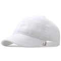 Short brim white quick-dry baseball cap with ripstop texture and adjustable metal buckle - 55-61cm / White