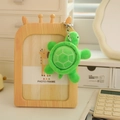 Cute green plush turtle keychain with soft fabric and white shell pattern detail - Green Style (Style 21) / 10cm
