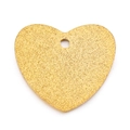 Goldener gefrosteter Herzanhänger mit Glitzereffekt für persönlichen Schmuck - Mattierter Herz-Stil (KLJ6473-Z)