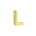 Classic 18k gold letter L alphabet pendant charm with a polished finish and side hole - Letter L