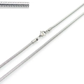 Zilveren slangenketting met karabijnsluiting, 500 mm lengte en 2,5 mm breedte - Zilver 2.5mmx500mm(KN203765-Z)