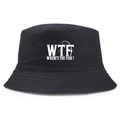 Sombrero de pescador negro con estampado 'Where's the Fish' para pesca al aire libre - Negro