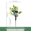 Artificial Easter egg branch 25cm with colorful speckled foam eggs and green leaves - Bright Beads Series Style A Bean Sprout Bead Pick A10492
