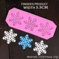 Pink silicone snowflake mold with dimensions 17.2x6.7cm for fondant and chocolate DIY - 5# (17.2x6.7x0.6cm) / Pink