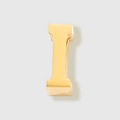 Polished gold finish letter I pendant crafted from stainless steel for DIY jewelry - Letter I