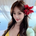 Red Floral Hair Pin
