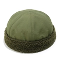 Armeegrüne Docker-Mütze mit Fleece-Futter und Cord-Textur für warme Wintertage - M (56-58cm) / Armeegrün