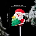 Santa Claus cake topper with Christmas tree design, approx. 3.7cm x 4.7cm size - Soft Glue Santa with Christmas Tree / Approx. 3.7x4.7cm