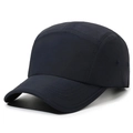 Men's quick-dry navy blue baseball cap in a classic five-panel style for outdoor sun protection - Adjustable / Navy Blue