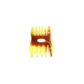 Amber-colored double-sided wide tooth texture comb for men's vintage hair styling - Amber Gradient Hollow Comb (NO.5)