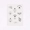 Father's Day themed black kraft stickers with Happy Father's Day and mustache designs - Sticker 8(Father's Day 1)