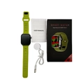 Montre connectée B02 vert olive avec bracelet silicone, câble magnétique et son coffret - Vert Fluorescent
