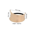 Minimalist irregular alloy ponytail cuff in matte gold finish with brushed texture - Brushed Texture