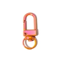Pink and orange gradient swivel lobster clasp with iridescent metal finish for keychains - UV Dark Orange