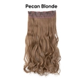 Einteiliges welliges Haarteil in Pecan Blonde mit 5 sicheren BB-Clips am Oberkopf - Pekannuss-Blond