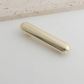 Minimalist golden capsule spring hair clip with a polished mirror finish for women - Gold Spring Clip