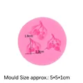 Stampo in silicone rosa per fondant a foglia, cavità 1,8x1,3cm per decorazioni - Ciliegia