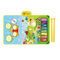 Tappeto musicale impermeabile fattoria con pad batteria, tasti pianoforte e bacchette - 5929-4 Animale Verde Chiaro (Sacco)