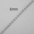 6mm silver stainless steel DIY craft chain for necklaces and bracelets making - Style 1# Chain (6mm Width/Meter)