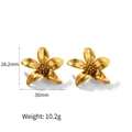 Gold Textured Flower Studs (TE6975-G)