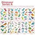 Set of 10 waterproof cartoon dinosaur temporary tattoos for kids with various designs - Dinosaur B Series / 6.8x12cm (10 Sheets/Set)