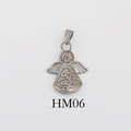 Vintage gold plated stainless steel angel wing pendant necklace for women - HM06-Irregular Angel / Silver