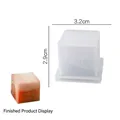 Moule cube en silicone avec lettre A pour résine, dimensions 3,2 cm x 2,9 cm, blanc - Dés n° 12