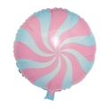 Pink and light blue swirl lollipop aluminum foil balloon for birthday party decorations - Pink Windmill