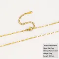 Detail of 18k gold plated titanium steel lip chain with S.Steel lobster clasp - Gold Stainless Steel Lip Chain