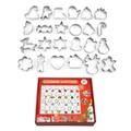 Set di 24 formine per biscotti natalizi in acciaio inox con varie forme festive - Set da 24 Pezzi di Natale (YR2205-3)