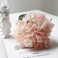 Macro view of realistic gradient pink and white silk hydrangea flower for home decoration - Light Pink