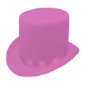 Sombrero de copa de lentejuelas rosa vibrante con cinta de raso de estilo retro - Adult-59cm / 16 Cm De Alto-rosa